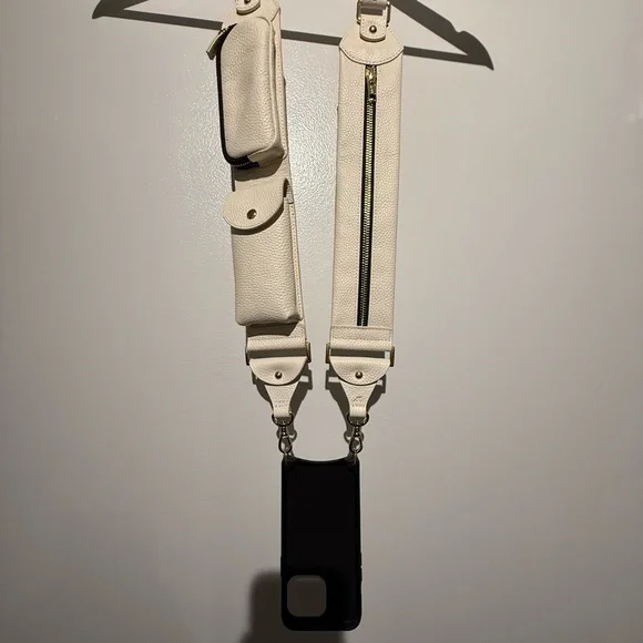 Bandolier White Crossbody Phone Case Sleek Design - Picture 7 of 9